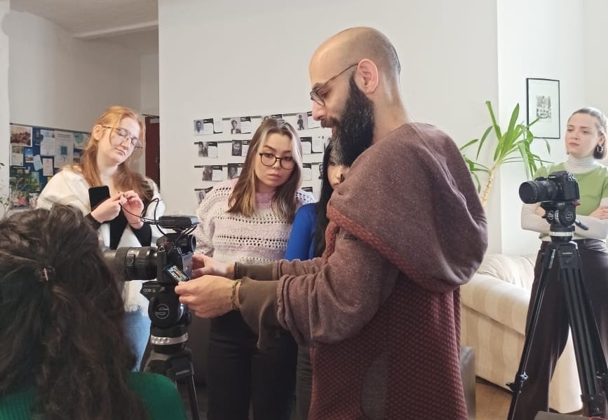 Exploring interview and filming techniques with our Erasmus+ participants